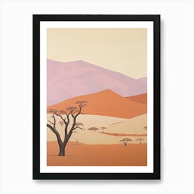 Namib Desert   Africa (Namibia), Contemporary Abstract Illustration 4 Art Print