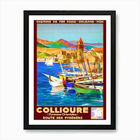 Collioure Pyrenees France Art Print