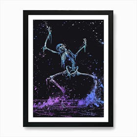 Skeleton Dance 7 Art Print