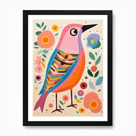 Pink Scandi Lark 3 Art Print