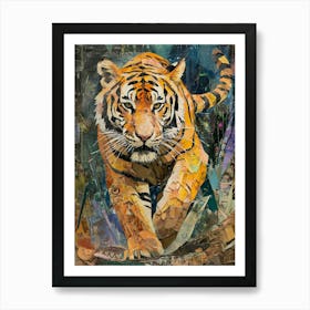Kitsch Tiger Collage 3 Art Print