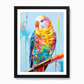 Colourful Bird Painting Budgerigar 1 Art Print