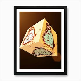 Butterfly Cube 2 Art Print