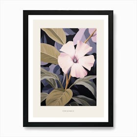 Flower Illustration Periwinkle 4 Poster Art Print