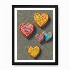 Heart Cookies Art Print