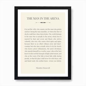 The Man In The Arena: Vintage Edition 1 Affiche