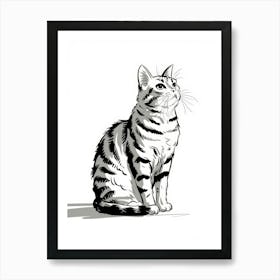 Striped Cat 1 Art Print