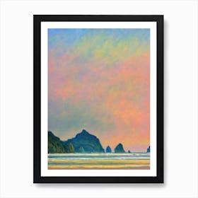 Cannon Beach Oregon Monet Style Art Print