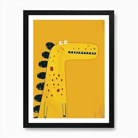 Yellow Crocodile 2 Art Print