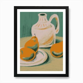 Pears And Jug 1 Art Print