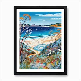 Esperance Beach, Australia, Matisse And Rousseau Style 3 Art Print