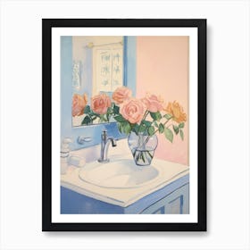 A Vase With Rose, Flower Bouquet 3 Art Print