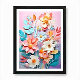 Paper Flowers 31 Art Print