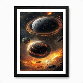 Planets In Space 1 Art Print