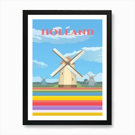 Holland Travel Poster Art Print