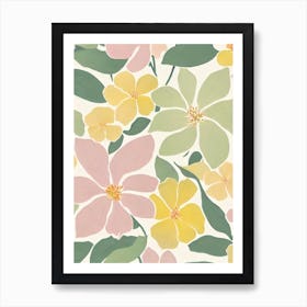 Anthurium Pastel Floral 1 Flower Art Print