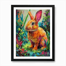 Mini Rex Rabbit Painting 2 Art Print