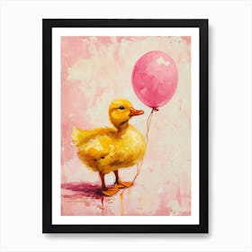 Cute Duck 3 With Balloon Art Print