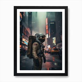 Astronaut In New York City 2 Art Print