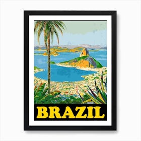 Brazil, Rio De Janeiro, City Bay Art Print