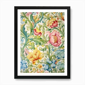 Floral Wallpaper 342 Art Print