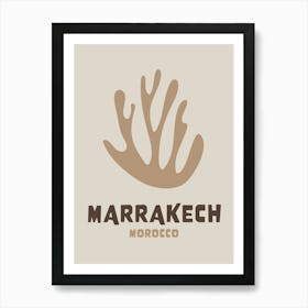 Marrakech Neutral Brown Art Print