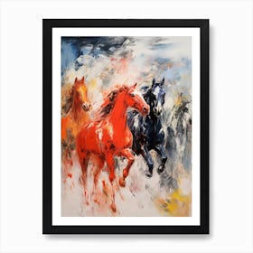 Horse Abstract Expressionism 4 Art Print