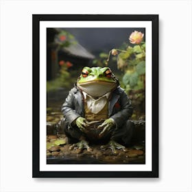 Frog In A Suit 1 Art Print