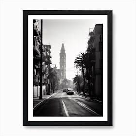 Sanremo, Italy, Black And White Photography 4 Art Print