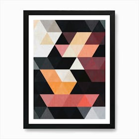 Colorful triangles in harmony 3 Art Print