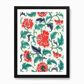 Turkish Floral Pattern Art Print