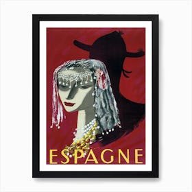 Spain, Lady Portrait Art Print