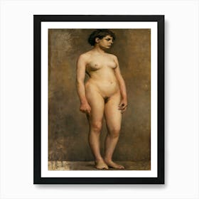Nude Female Model (1891), Pekka Halonen Art Print