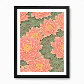 Lotus Flower Pattern Art Print
