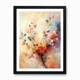 Abstract Plant Painting 1 Art Print