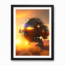 The Sun Robot Art Print