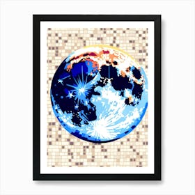 Earth In A Mosaic Art Print