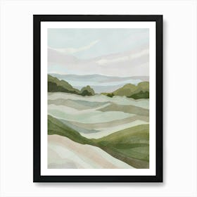 Green hill Landscape Art Print