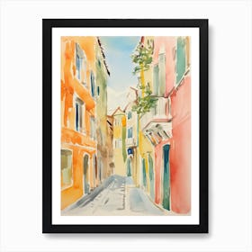 Venice, Italy Watercolour Streets 1 Art Print