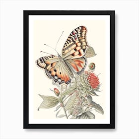 Painted Lady Butterfly Andy Warhol Inspired 1 Art Print