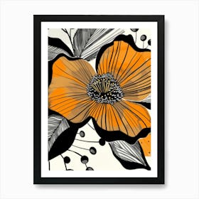 Orange Flower 3 Art Print