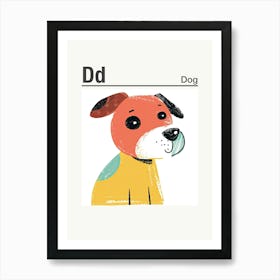 Animals Alphabet Dog 4 Art Print