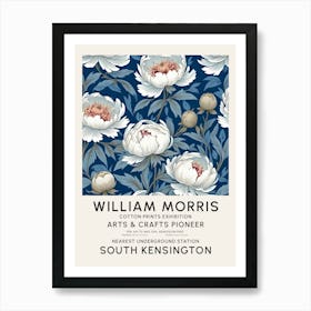 William Morris Style Art Exhibition Peonis Flower Art Print