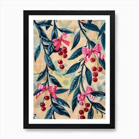 Tropical Bows 3 Pattern Art Print