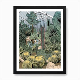 Kew Gardens Cacti Art Print