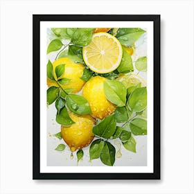 Vivid Citrus Crescendo Art Print