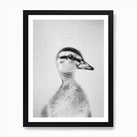 Duckling - Black & White Art Print