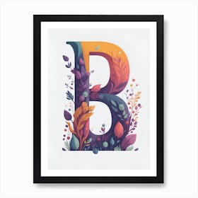 Colorful Letter B Illustration 10 Art Print