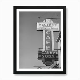 Sign, Crosby, North Dakota By Russell Lee Art Print