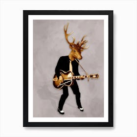 Rock Deer Art Print